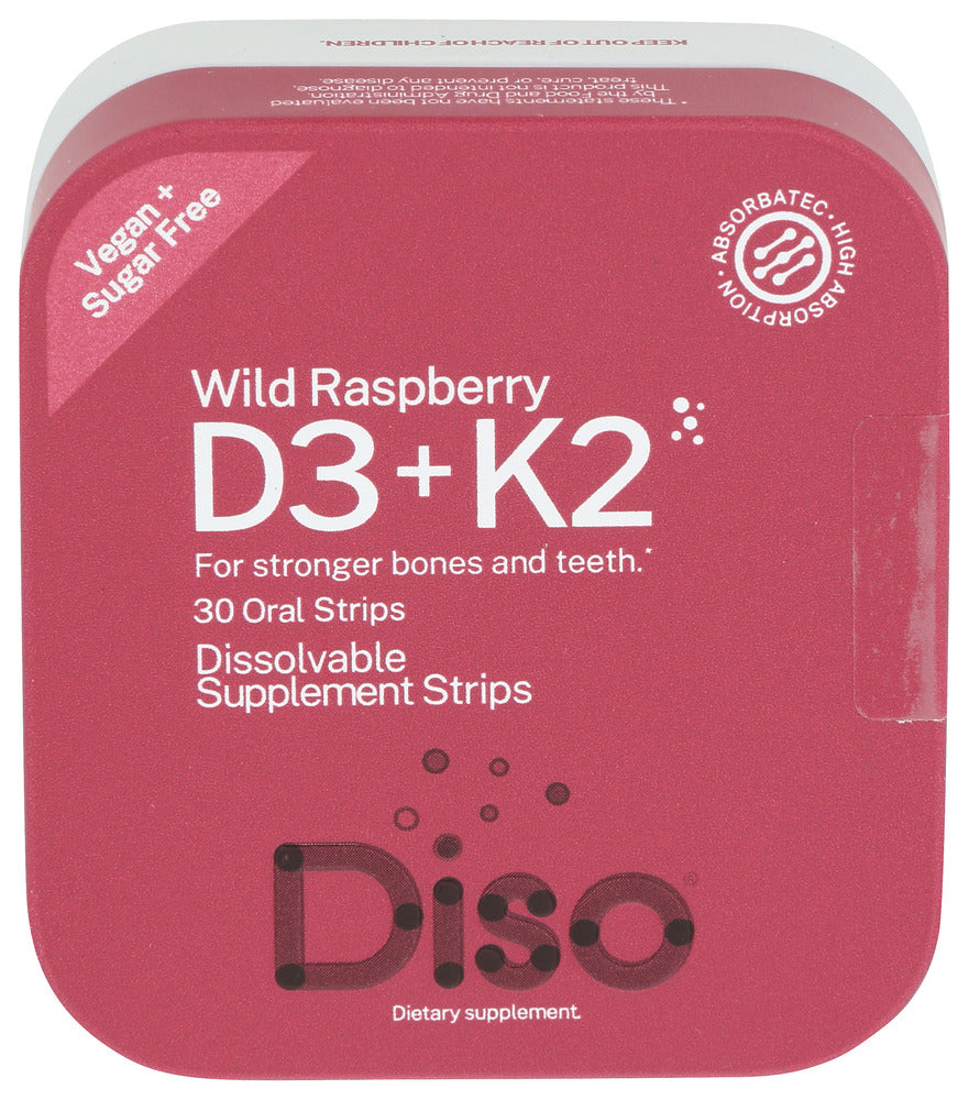 Diso D3 K2 Raspberry Strip 30 Pk