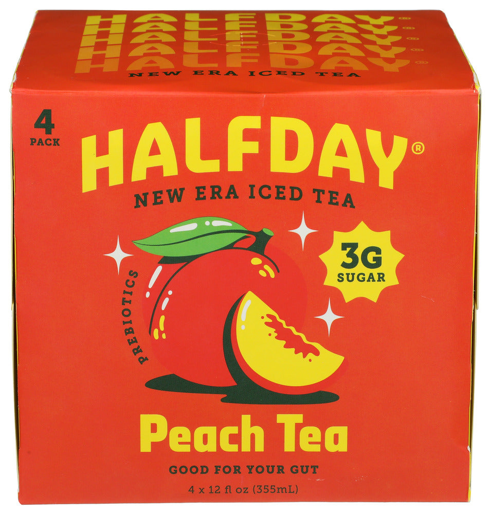 Halfday Tea Iced Prebiotic Peach RTD Beverage