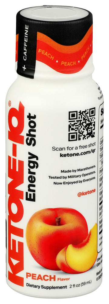 Ketone Iq Shot Ketones with Green Tea Caffeine Peach Flavor