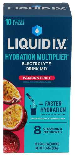LIQUID IV (Pack of 3) Liquid Iv Hydration Passion Fruit Electrolyte Drink Mix 10 C 5.65 Oz