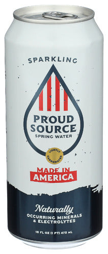 PROUD SOURCE (Pack of 24) Proud Source Water Spring Sparkling Water Unflavored Singl 16 Fl Oz