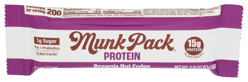Munk Pack Bar Brownie Nut Fudge Single