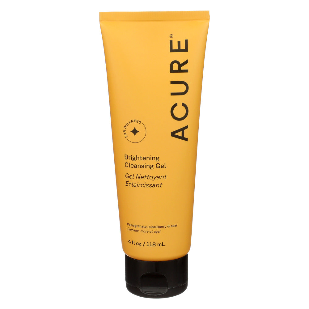 ACURE (Pack of 8) Acure Cleansing Gel Brightening Facial Cleanser Exfoliating 4 Fl Oz