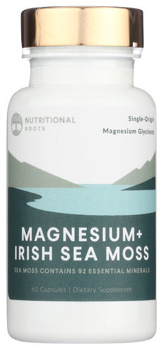 NUTRITIONAL ROO (Pack of 2) Nutritional Roots Magnesium Irish Sea Moss Mineral Capsu 60 Capsules