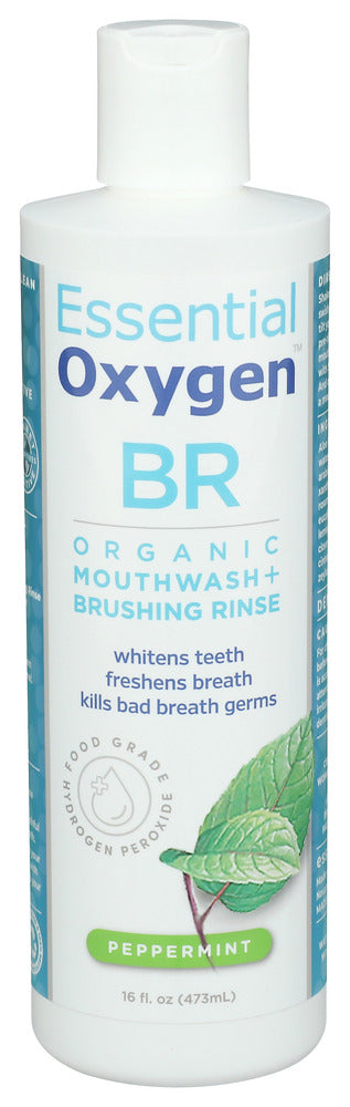 ESSENTIALOXYGEN (Pack of 5) EssentialOxygen Peppermint Mouthwash Mouth Spray Fresh Breath 16 Oz