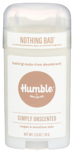 HUMBLE BRANDS (Pack of 8) Humble Brands Deodorant Simply Unscented Stick 2.5 Oz