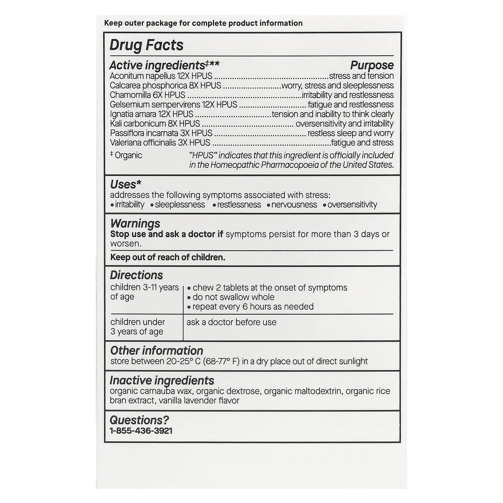 GENEXA (Pack Of 4) Genexa Kids Calm Keeper 60 Tablets