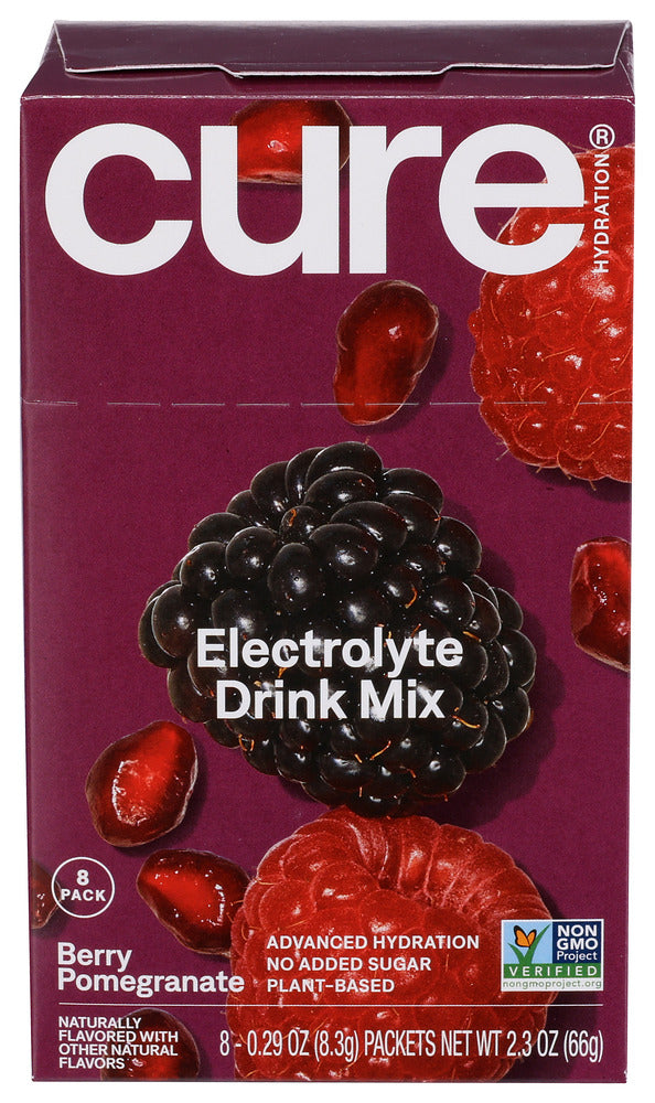 CURE (Pack of 5) Cure Hydration Powder Berry Performance Electrolyte 2.3 Oz