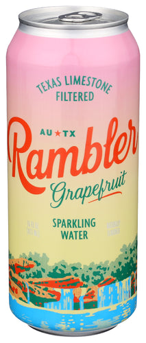 RAMBLER (Pack of 24) Rambler Water Sparkling Grapefruit Flavored Sparkling Wate 16 Fl Oz