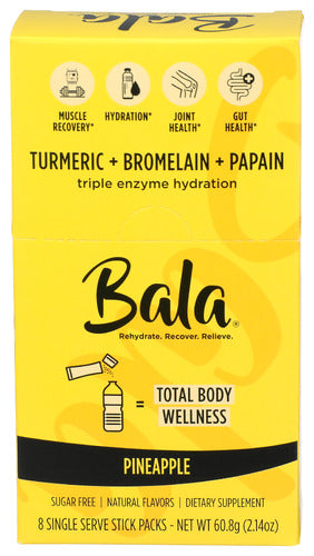 BALA (Pack of 5) Bala Hydration Sticks Pineapple 2.14 Oz