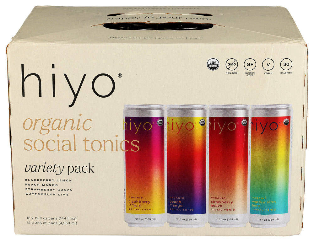 Hiyo Na Mocktail Variety 12 Pack Carbonated Beverage