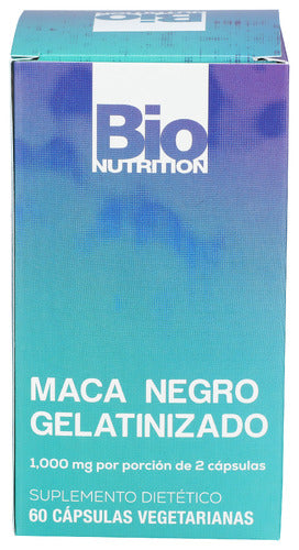 BIO NUTRITION (Pack of 4) Bio Nutrition Maca Black Gelatinized Herbal S 60 Vegetarian Capsules