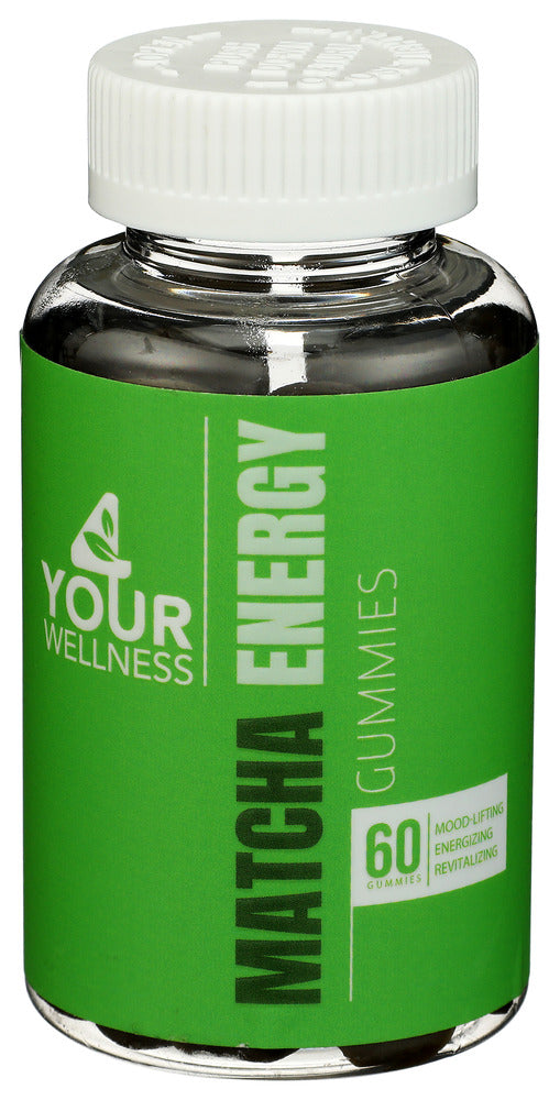 4 YOUR WELLNESS (Pack of 6) 4 Your Wellness Matcha Gummy Energy Supplement Vitamins 60 Pieces
