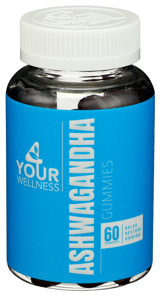 4 YOUR WELLNESS (Pack of 6) 4 Your Wellness Ashwagandha KSM-66 Gummy Supplements Calma 60 Pieces
