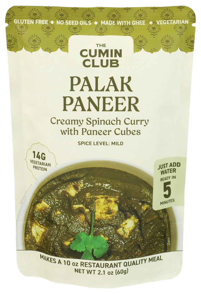 The Cumin Club Palak Paneer Indian Entree Prepared Dish