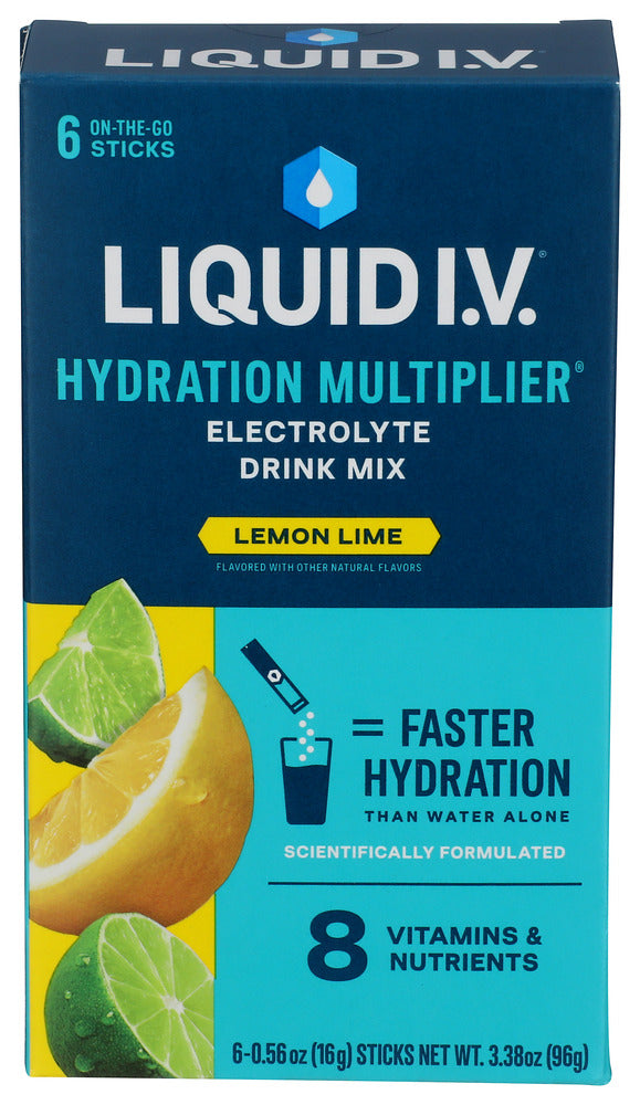 LIQUID IV (Pack of 5) Liquid Iv Hydration Lemon Lime Electrolyte Drink Mix 6 Ct Bo 3.39 Oz