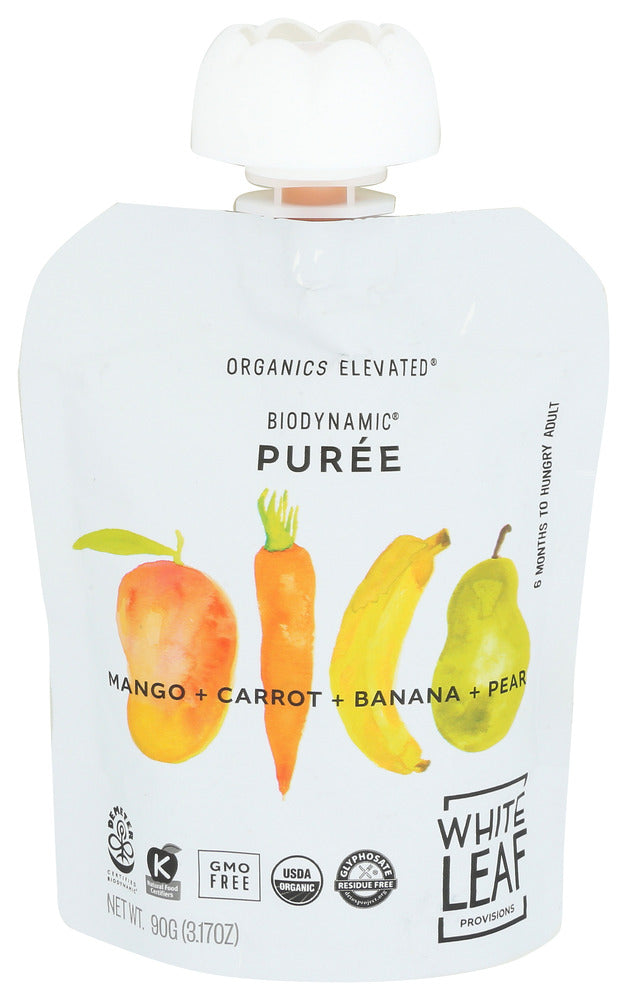 WHITE LEAF PROV (Pack of 24) White Leaf Provision Baby Food Mango Carrot Puree 3.17 Oz