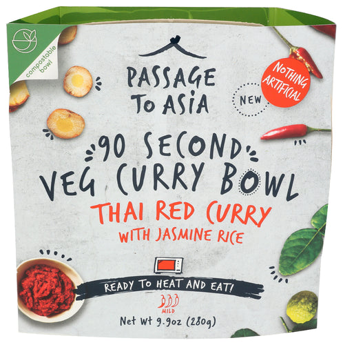PASSAGE FOODS (Pack of 12) Passage Foods Thai Curry Veg Red Entree Prepared Dish 9.87 Oz
