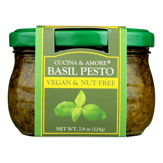 Cucina & Amore - Pesto Basil Vegan & Nut Free 7.9 oz (Pack of 6)