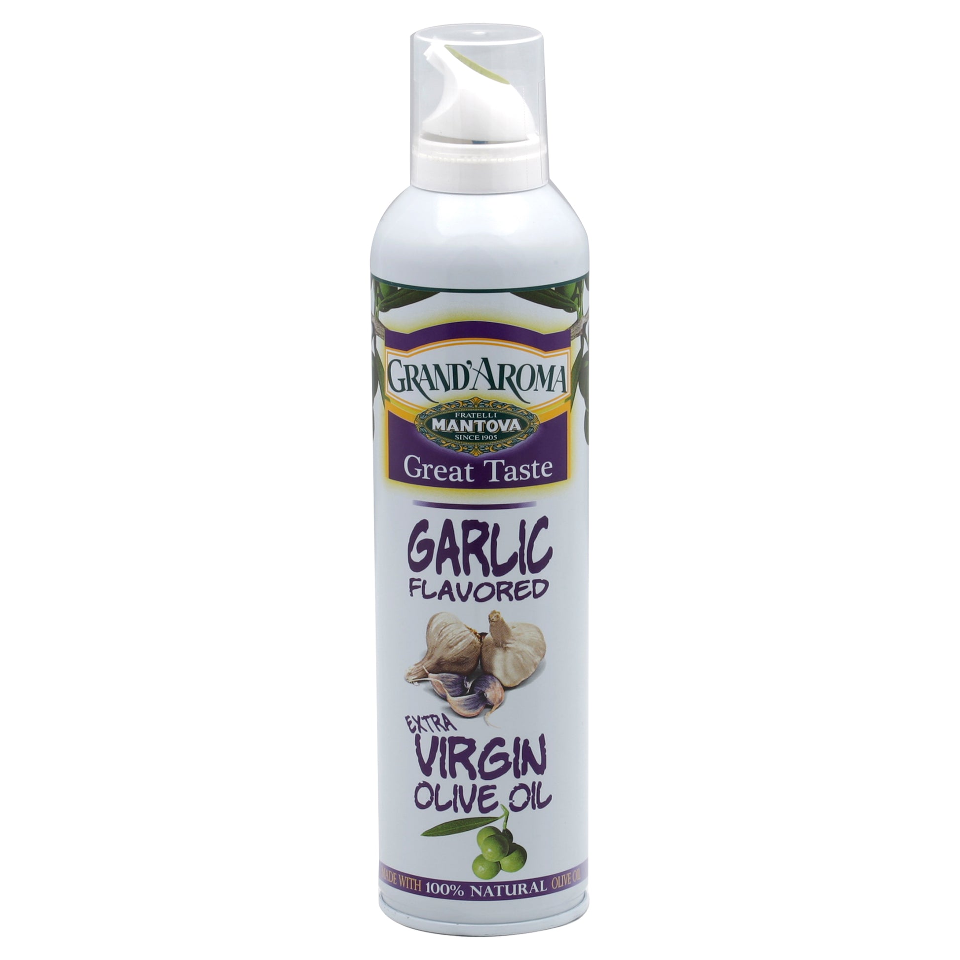 Mantova Oil Spray Extra Virgin Olive Oil Garlic 8 oz (Pack Of 6)