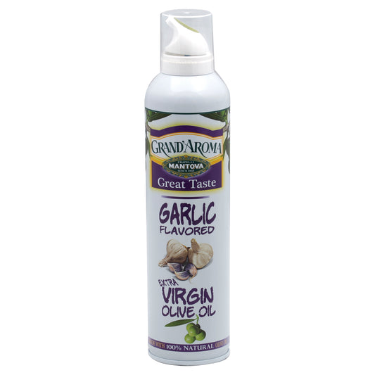 Mantova Oil Spray Extra Virgin Olive Oil Garlic 8 oz (Pack Of 6)