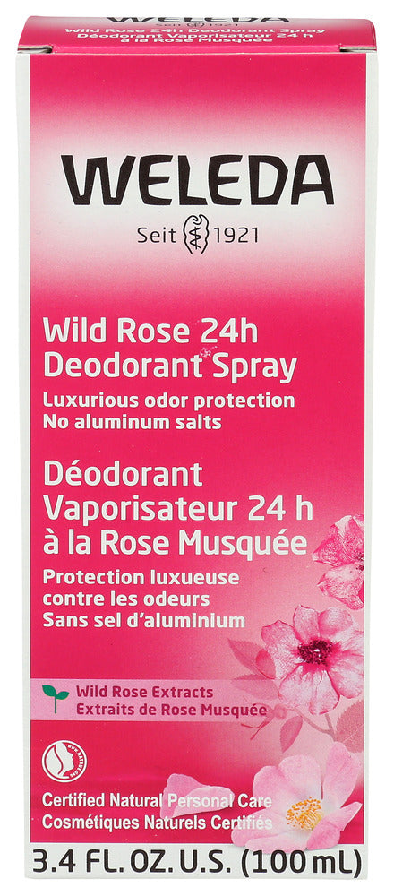 WELEDA (Pack of 5) Weleda Wild Rose Deodorant Roll-on, Natural, 3.4 Fl Oz