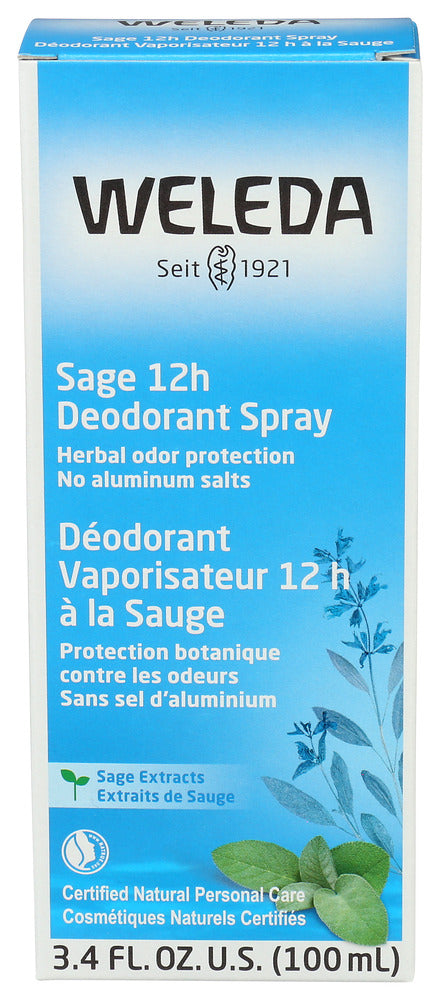 WELEDA (Pack of 5) Weleda Sage Deodorant Spray Body Odor Control 3.4 Fl Oz