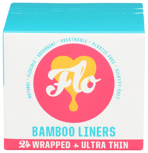 FLO (Pack of 9) Flo Liners Wrapped Daily Bamboo Ultra Thin 24 each