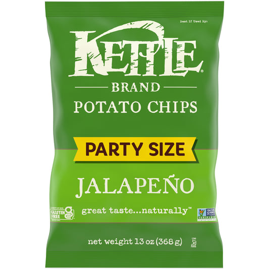 Kettle Foods Chip Potato Jalapeno Party Size 13 oz (Pack of 9)