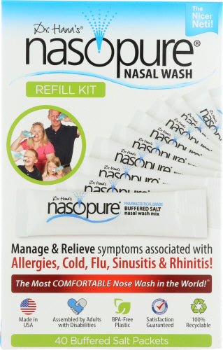 NASOPURE (Pack Of 2) Nasopure Salt Packets Refill Kit 40 Each