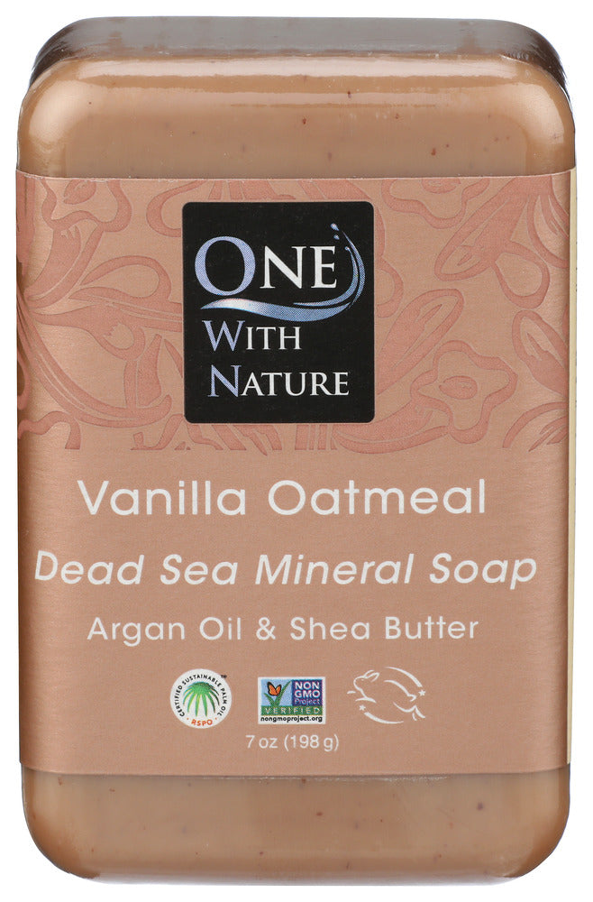 ONE WITH NATURE (Pack of 12) One with Nature Vanilla Oatmeal Soap Bar Bath Body 7 Oz