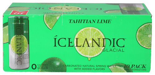 ICELANDIC GLACI (Pack of 3) Icelandic Glacial Tahitian Lime Sparkling Water 10 Pack 111 Fl Oz