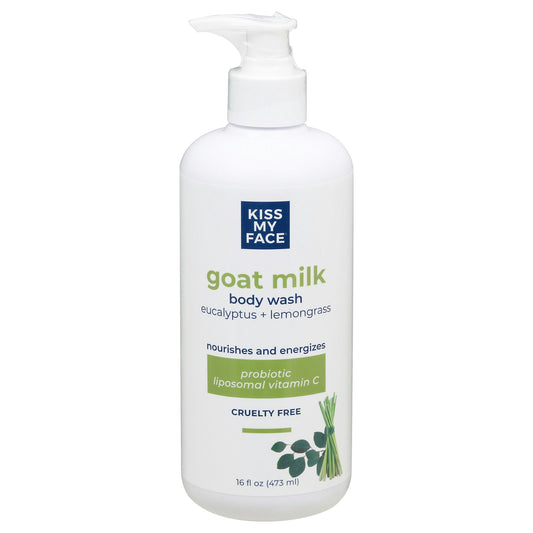 Kiss My Face - Bodywash Goatmilk Eucalyptus Lemongrass - 16 fl. oz (Pack of 3)