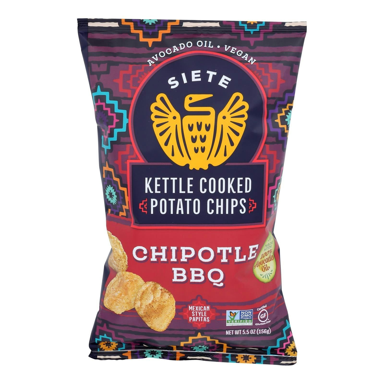 Siete - Kettle Chip Chipotle Barbeque 5.5 oz (Pack of 6)