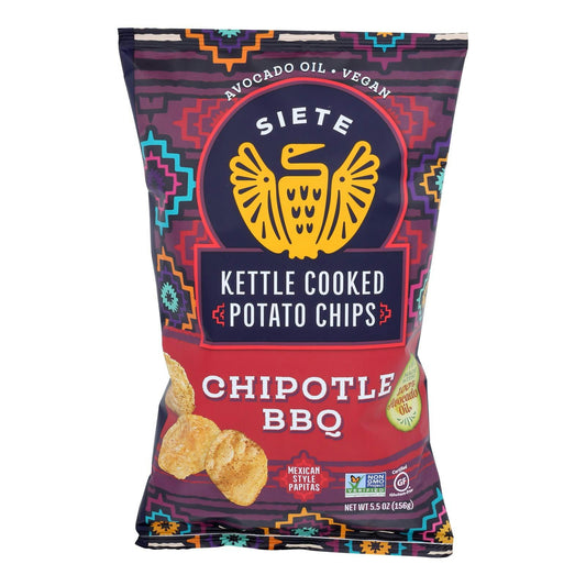 Siete - Kettle Chip Chipotle Barbeque 5.5 oz (Pack of 6)