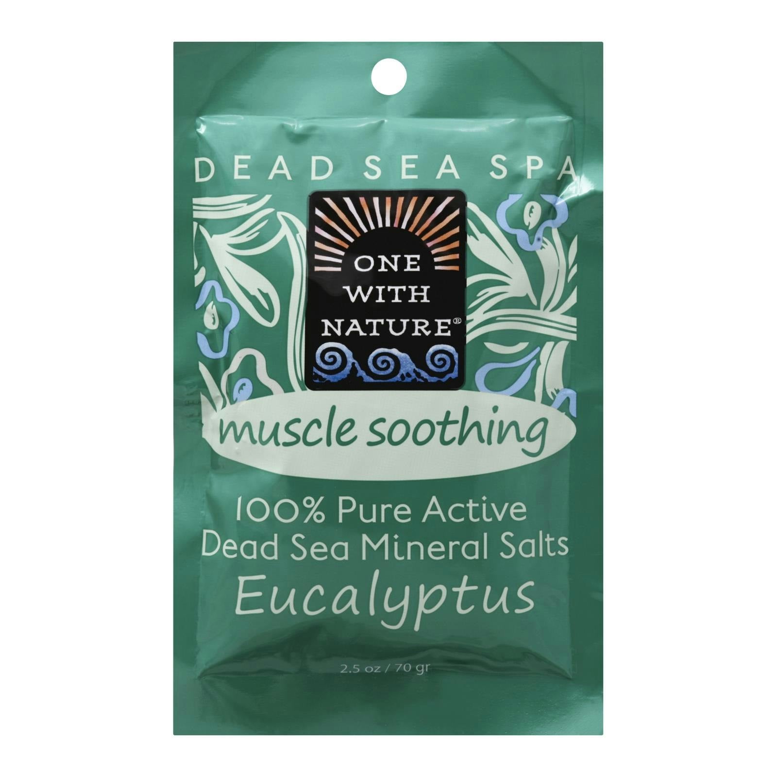 One With Nature Dead Sea Mineral Salt Bath - Soothing 2.5 oz (Pack of 6)