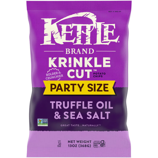Kettle Foods Chip Potato Krinkle Truffle Oil Sea Salt 13 Oz (Pack of 9)