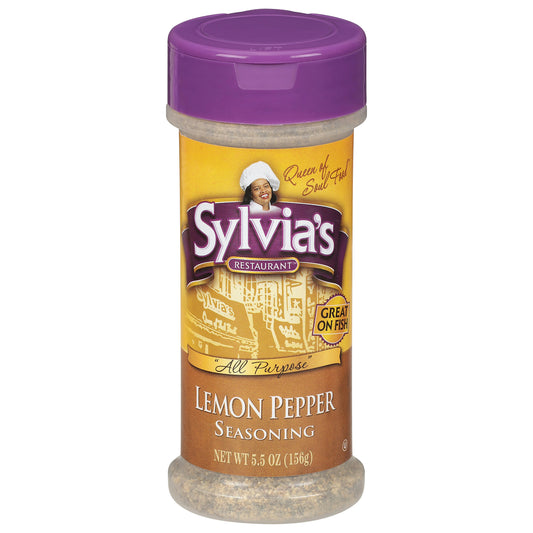 Sylvias Seasoning Lemon Pepper 5.5 Oz (Pack of 12)