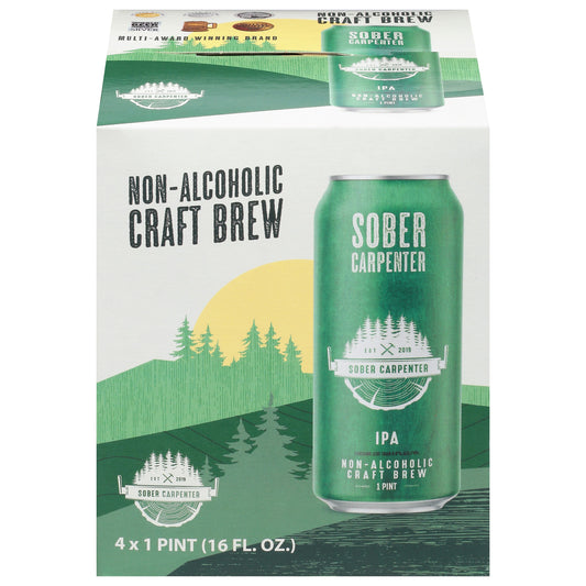 Sober Carpenter Beer Nonalch Ipa 64 Fo Pack of 6
