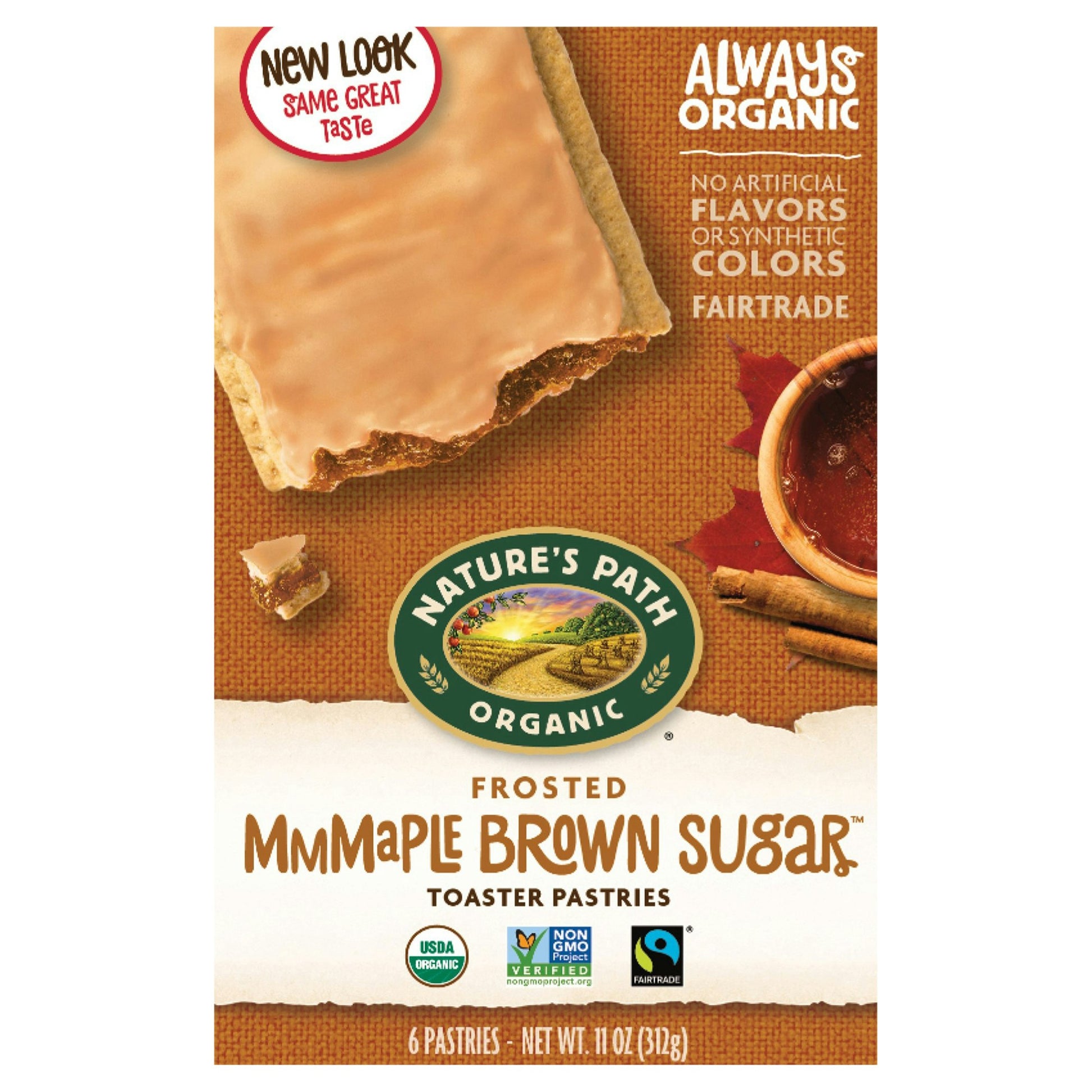 Natures Path Toaster Pastries Frosted Maple Bar Organic 11 Oz (Pack of 12)