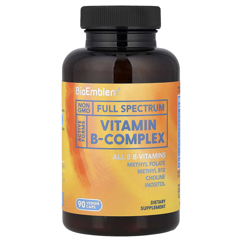 BIOEMBLEM (Pack of 3) Bioemblem Vitamin B Complex Supplement B Vita 90 Vegetarian Capsules
