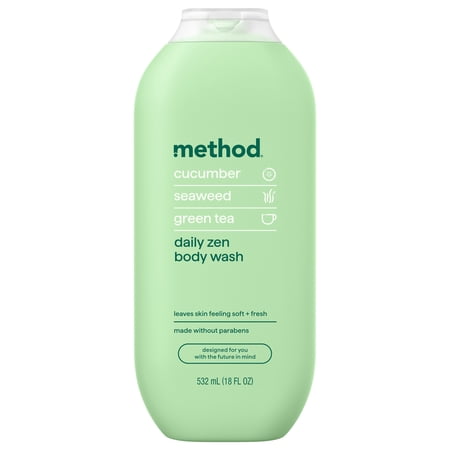 METHOD HOME CAR (Pack of 6) Method Home Care Daily Zen Body Wash Soap Bath Cleanser 18 Oz