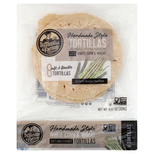 La Tortilla Factory Tortilla Corn Hand made Style White 11.57 oz (Pack Of 12)