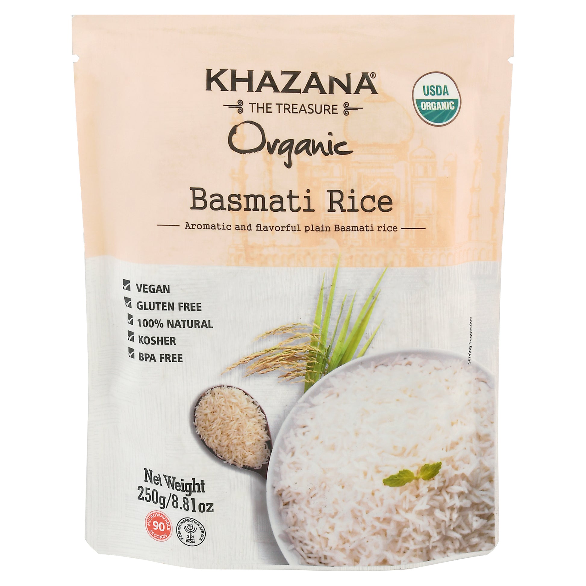 Khazana Rice Basmati RTE 8.81 Oz (Pack Of 6)