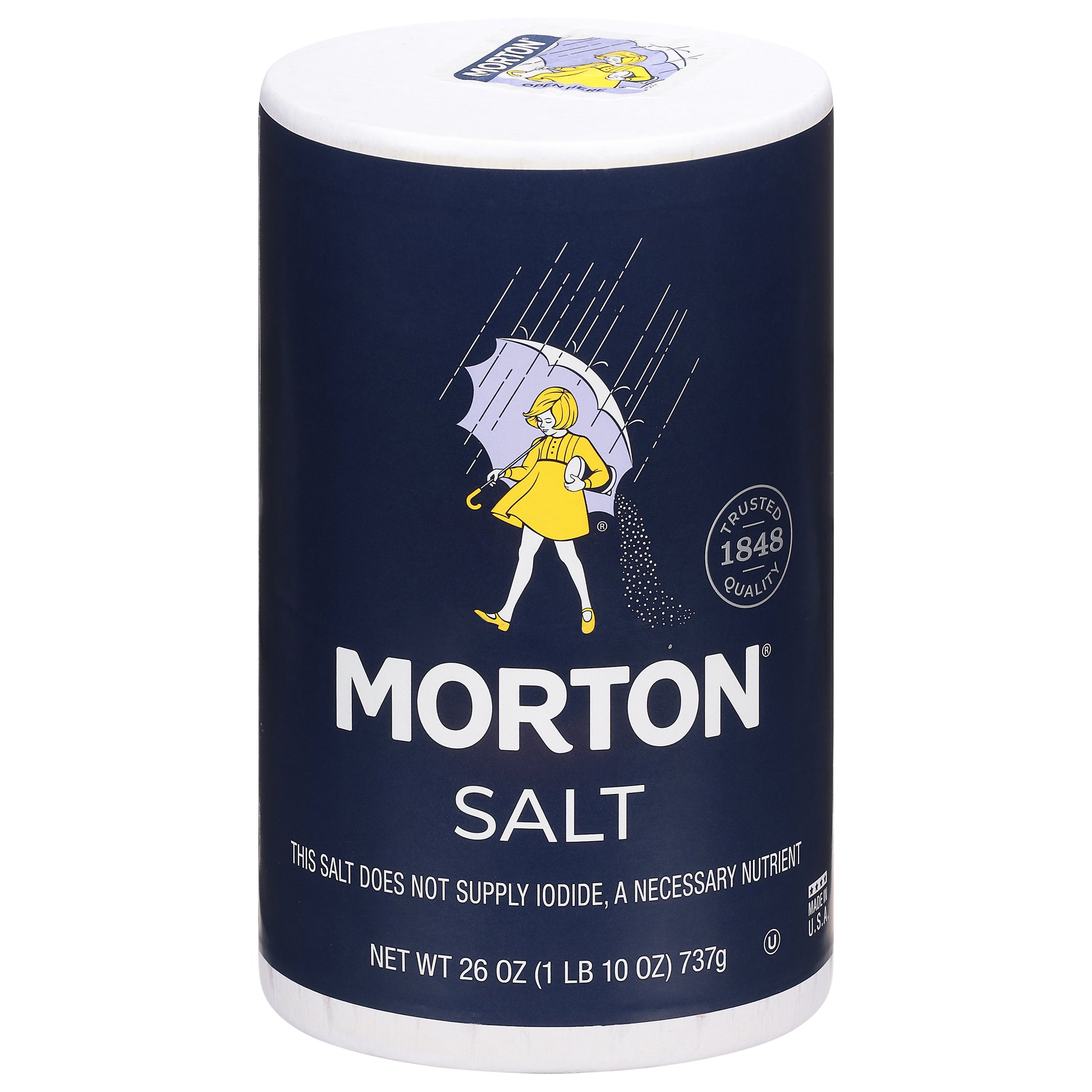 Mortons Salt Plain 26 oz (Pack Of 24)