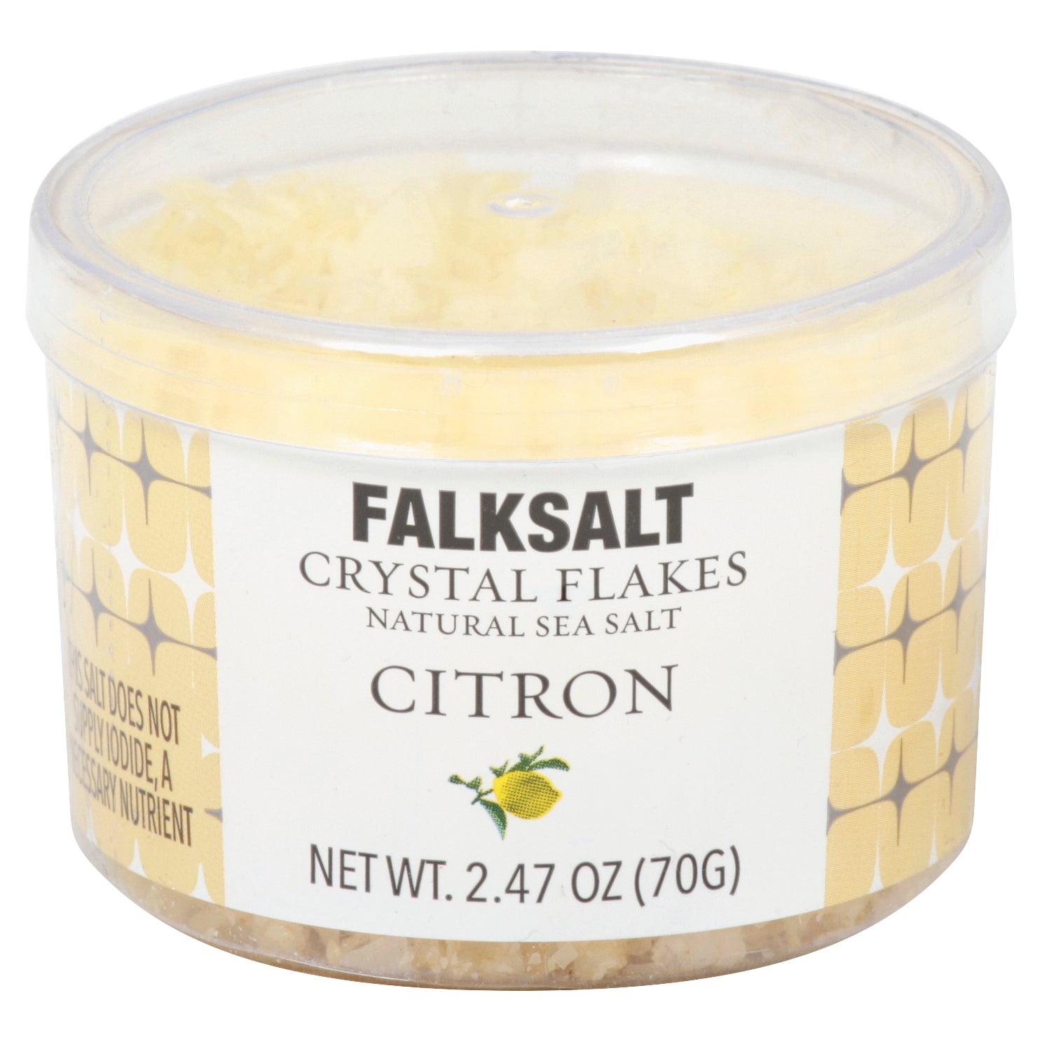 Falksalt Salt Sea Citron Flakes 2.47 Oz (Pack Of 8)