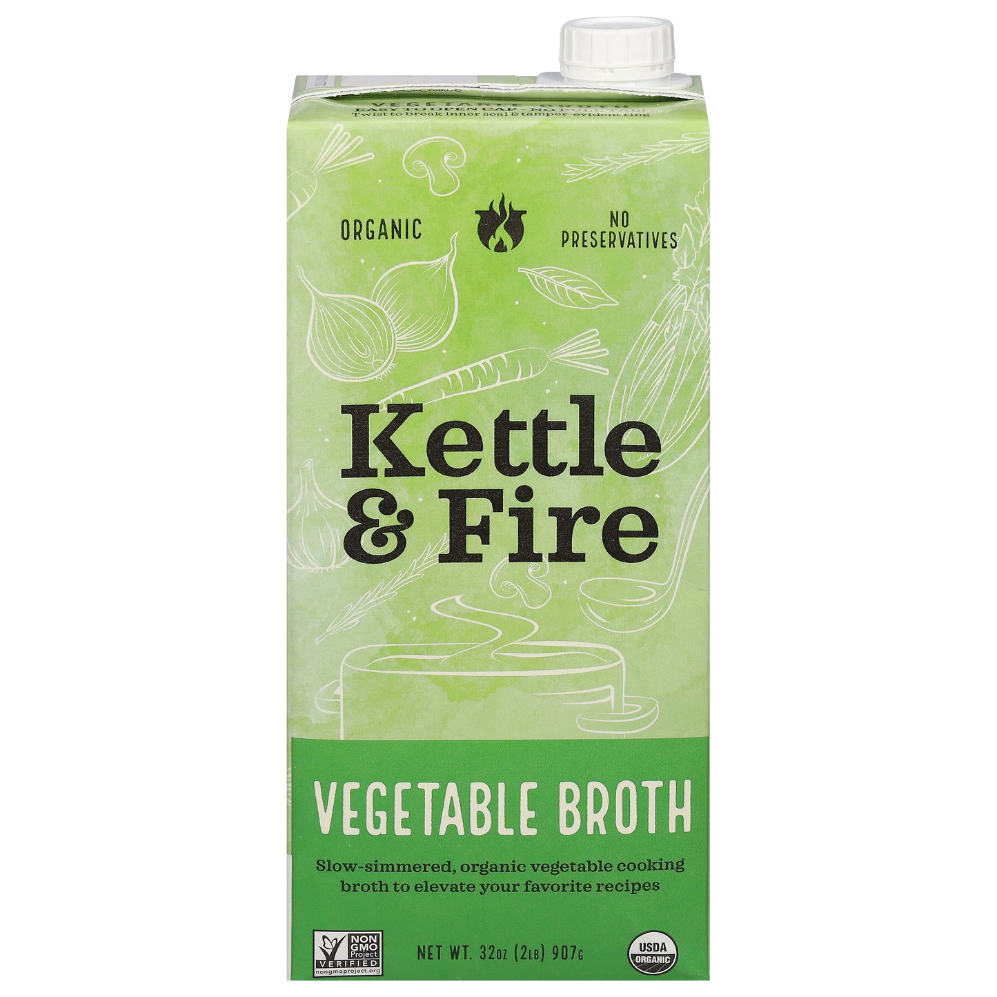 Kettle And Fire Broth Vegetable Cooking 32 oz (Pack Of 6)