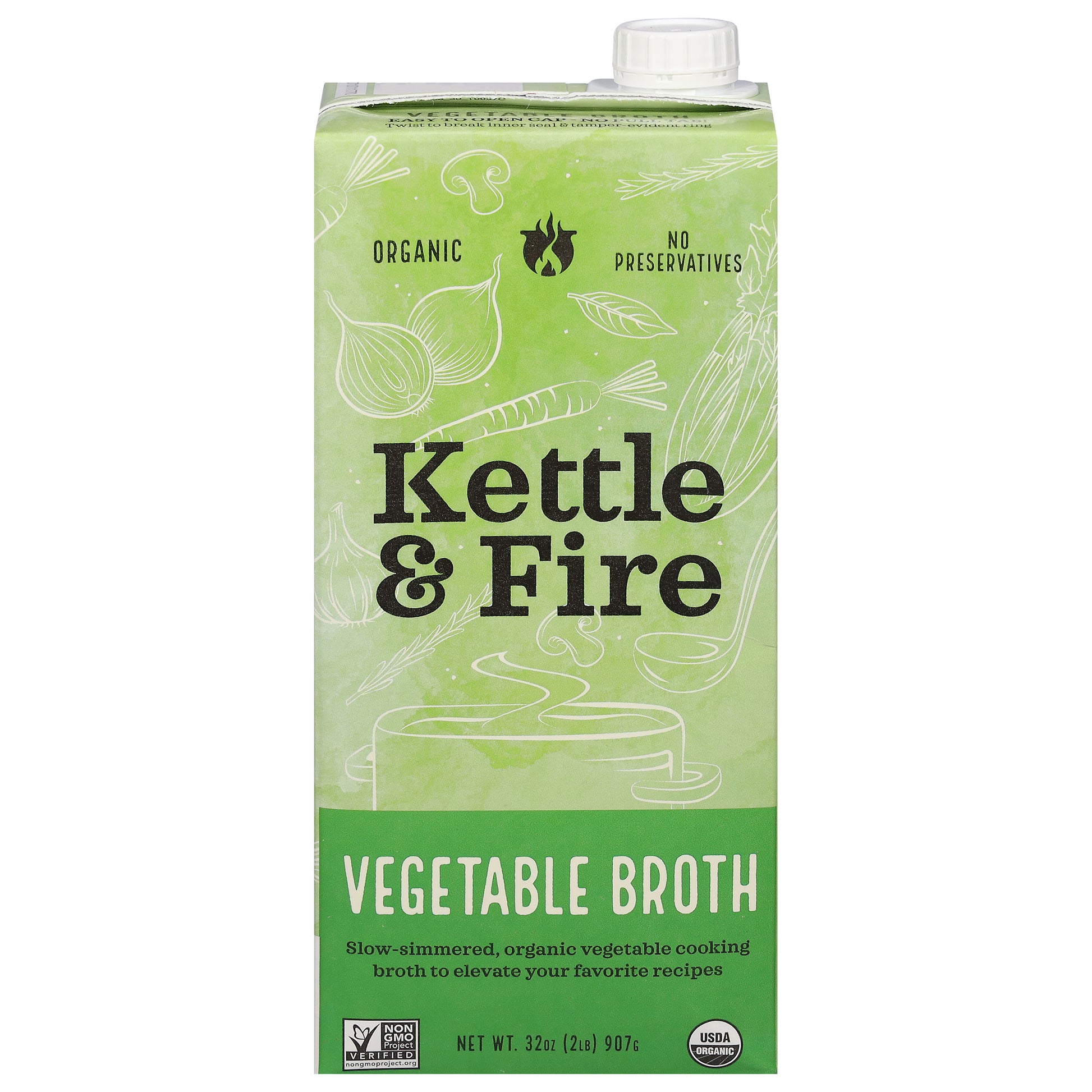 Kettle And Fire Broth Vegetable Cooking 32 oz (Pack Of 6)
