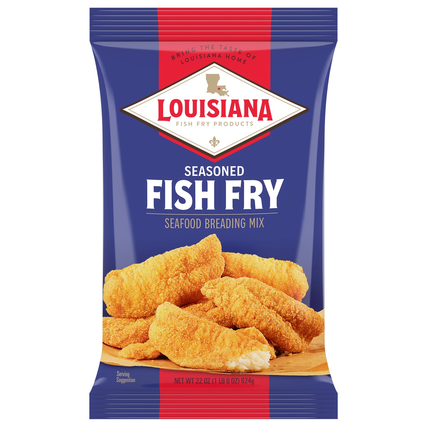 Louisiana Fish Fry Mix Fish Fry Seasoned Family Pk 22 oz (Pack Of 12)