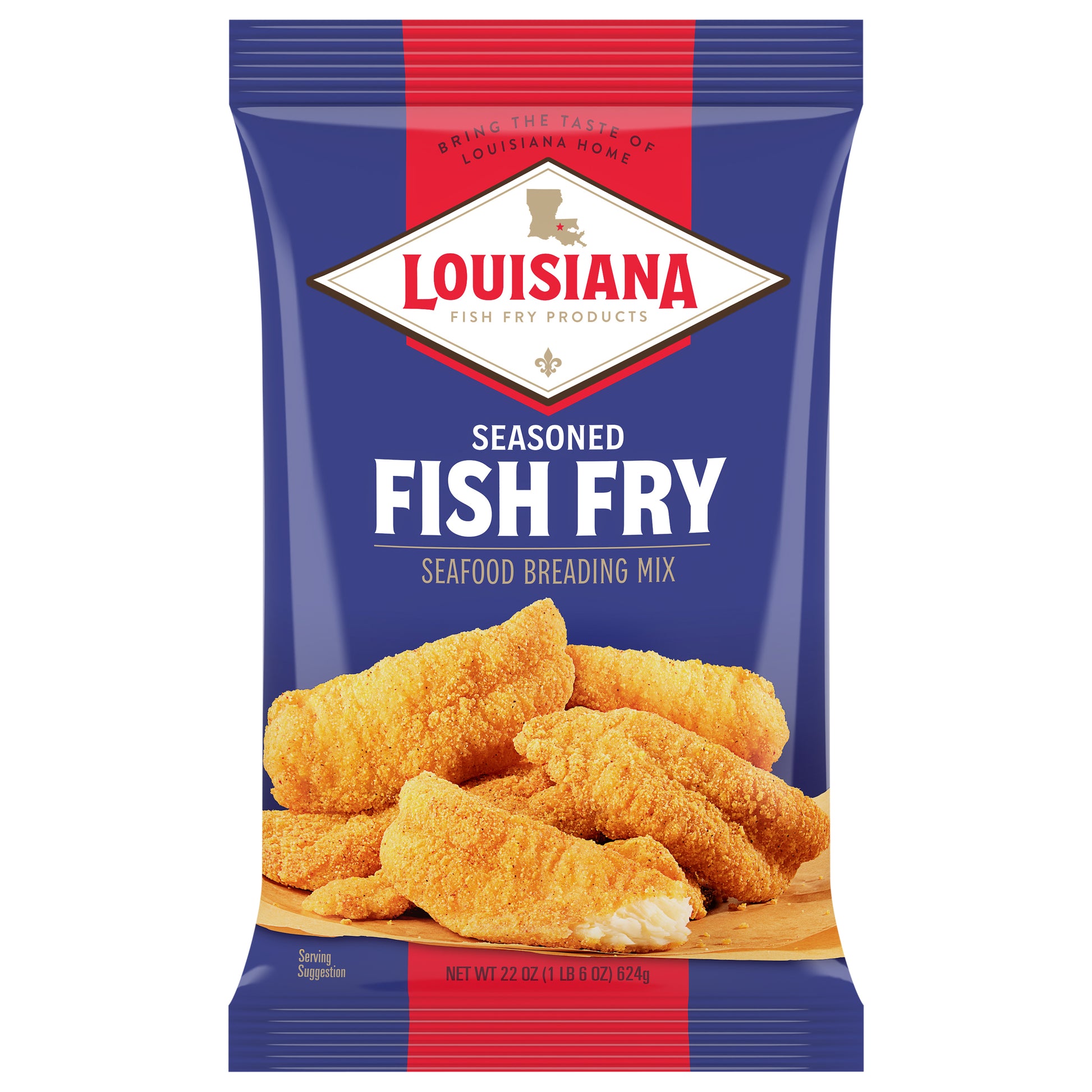 Louisiana Fish Fry Mix Fish Fry Seasoned Family Pk 22 oz (Pack Of 12)